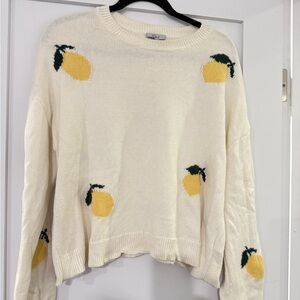 Rails Lemon Pattern Cream Sweater